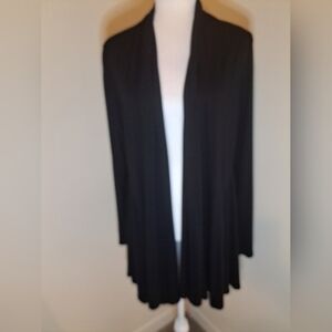 Eileen Fisher Open Front Cardigan Black XL EUC